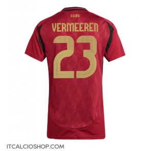 Belgio Arthur Vermeeren #23 Prima Maglia Femmina Europei 2024 Manica Corta